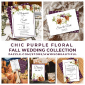 Faire-part de mariage floral chic rustique d'autom