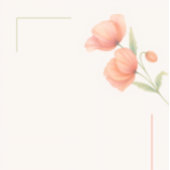 Chic Douce Save The Date Florale Vert Sauge et Pêc