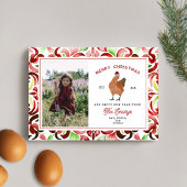 Kerst Kippen & Kippen Patroon Theedoek