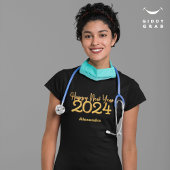 T-shirt Joyeux Nouvel An 2024 Dragon chinois noir