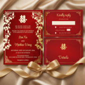 Numéro De Table Noms des invités d'un mariage chinois 