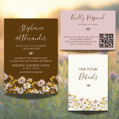 Code QR de réponse au RSVP de mariage à la rose ro
