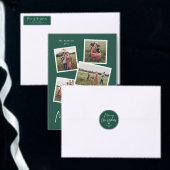 Carte De Vœux En Aluminium Simple Script Joyeux Noël 3 Photo Collage Or (Personnalisez la collection de ce créateur indépendant.)