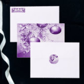 Ornements violets Noël Vacances Serviette de cuisi