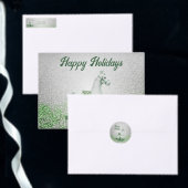 Carte Postale Vacances de Noël vert à Cheval Blanc