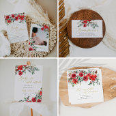 Holly Greenery Kerst Baby shower Uitnodiging Servet