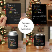 Sticker Rond Acclamations et bières Joyeux 40e anniversaire de