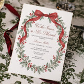 Poster Bar à chocolat chaud pour mariage de Noël