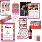 Serviette En Papier Colorful Bright Modern Christmas Tree