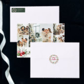 Carte De Fin D'année Trois Volets Joyeux Noël Berry Feuille Photo