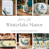 Étiquette Élégant Swag Wreath Adresse de retour