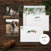 Cartes Pour Fêtes Annuelles Simple Joyeux Script 3 Photo Noël