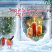 Carte Postale Citation inspirante de Noël "Sourires"