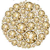 Ornement En Verre jade verte et village or