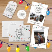 Assiettes En Carton Joyeux et brillants feux de Noël Festif