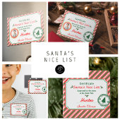 Christmas Photo Certificate Santa Nice List Magnet