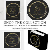Invitation Noël Black Gold