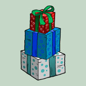 Tablier Cadeaux de Noël enrobés