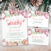 Serviette En Papier Baby shower de Noël rose Père Noël