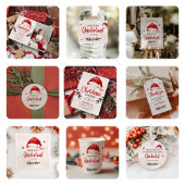 Invitation Oh What Fun Noël Père Noël Chapeau fête d'annivers