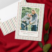 Sticker Rond Élégantes rayures Vintages de Noël (Personnalisez la collection de ce créateur indépendant.)