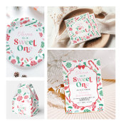 Kerst Snoep Sweet One Eerste Verjaardag Papieren Bordje