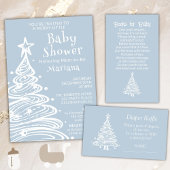 Serviette En Papier Christmas Boho Blue Boy Baby Shower