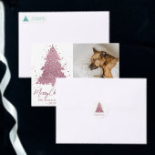 Carreau Arbre de Noël élégant | Dusty Mauve Pink Splatter