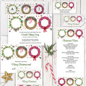 Papier Mousseline Couronnes de Noël Salutation de Noël