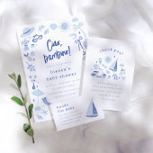 Invitation Ciao Bambino Italian Blue Boy Baby Shower