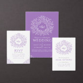 Carte D'accompagnement Scannez-moi code QR site web de mariage monogramme (Personnalisez la collection de ce créateur indépendant.)