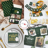 Étiquette 2025 Bold Gold Sketch Moderne Graduation Adresse