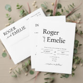 Klassiek & Elegant Klein Bruiloft Zitbord Kaart (Personaliseer deze collectie van deze onafhankelijke maker. Test)