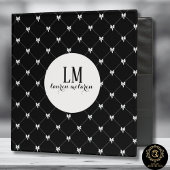 Carnet Black & White Bow Monogram