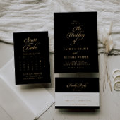 Verre Mariage calligraphié or classique