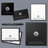 Carte De Visite Élégant logo Silver Professionnel