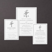 Invitation Mariage Monogramme Classique Lys Callas Or (Personnalisez la collection de ce créateur indépendant.)