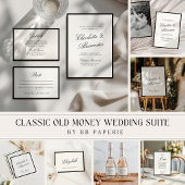 Poster Mariage à l'ancienne calligraphié avec argent