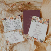 Poster Classic Chic Boho Floral Mariage Chart