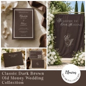 Poster Mariage Classique Brun Foncé Vieille Fortune