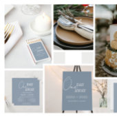 Serviette En Papier Dusty Blue Un Jour De Mariage De Répétition