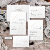 Carte De Remerciements Élégance classique Calligraphie Monogramme Mariage