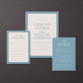 Light Blue Classic Elegant Wedding  Invitation (Personnalisez la collection de ce créateur indépendant.)