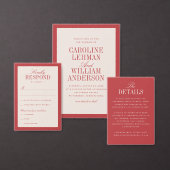Carte de plan de table de mariage rouge (Personnalisez la collection de ce créateur indépendant.)