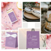 Klassieke lavendel een dag weg repetitie diner cadeaulabel