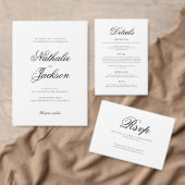 Cartons Réponse Classic Elegant Script Wedding (Personnalisez la collection de ce créateur indépendant. )