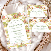 Invitation Classic Farm Animals Barnyard Baby Shower