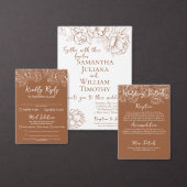Étiquette Boho Terracotta Rustic Return Adresse Mariage (Personnalisez la collection de ce créateur indépendant.)
