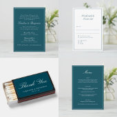 Invitation Site Web du Mariage Turquoise de script de bordure