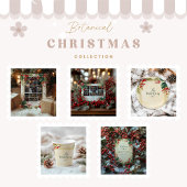 Cartes Pour Fêtes Annuelles Photo Classic Holly Berry Noël Party